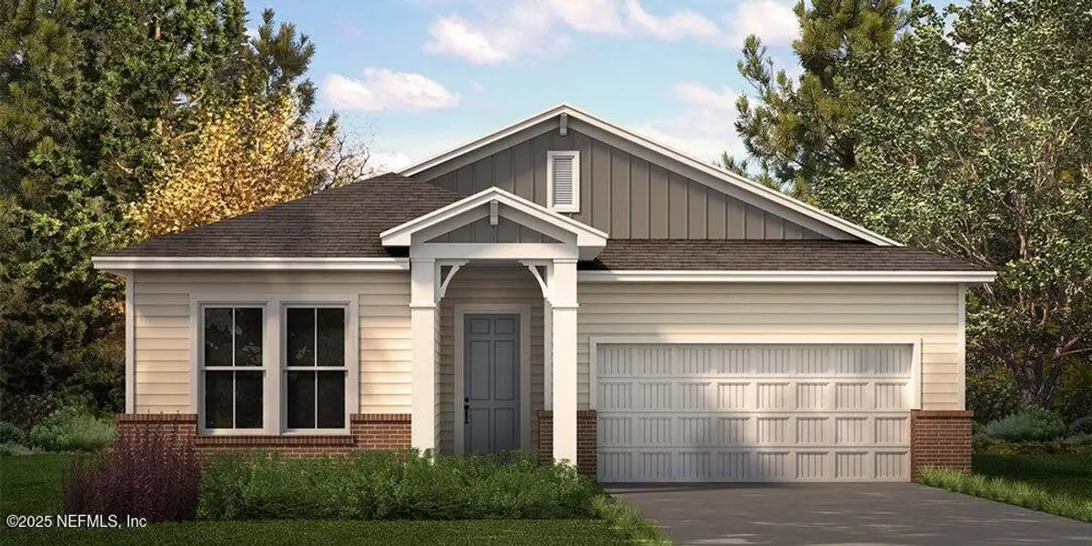 Front exterior of a new home in , St. Augustine, FL, highlighting curb appeal (Image 1). Front exterior of a new home in , St. Augustine, FL, highlighting curb appeal (Image 1).