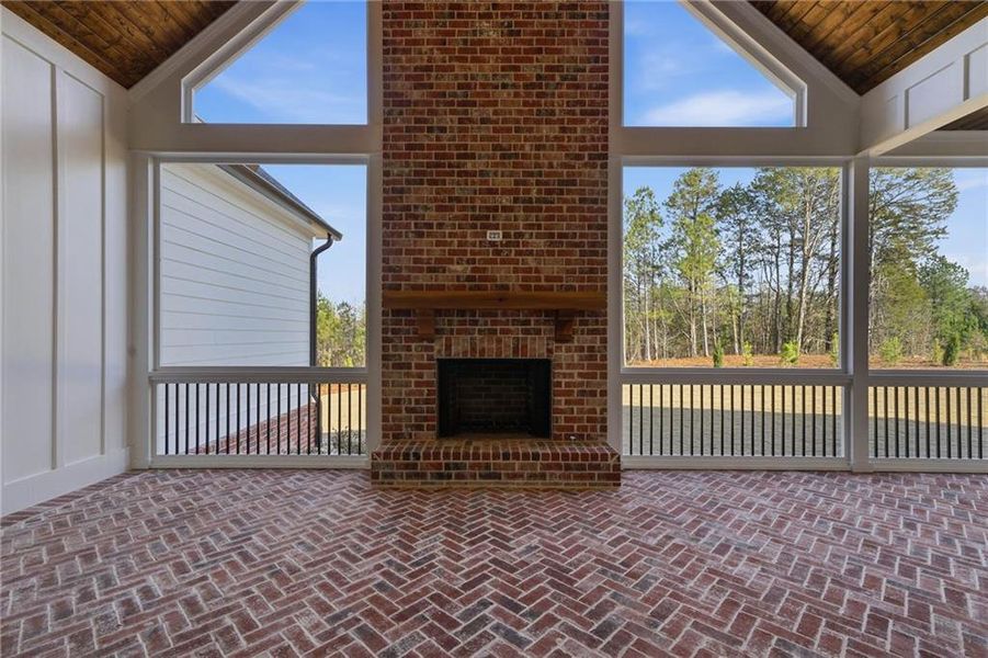 Exterior details and patio area of a home in , White (Image 43). Exterior details and patio area of a home in , White (Image 43).