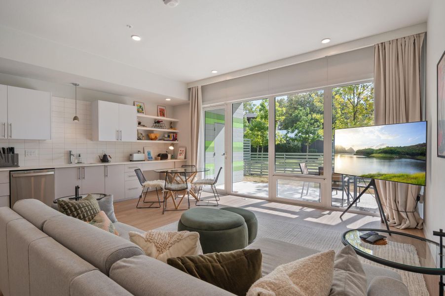 Furnished interior view inside a new home in , Austin (Image 10). Furnished interior view inside a new home in , Austin (Image 10).