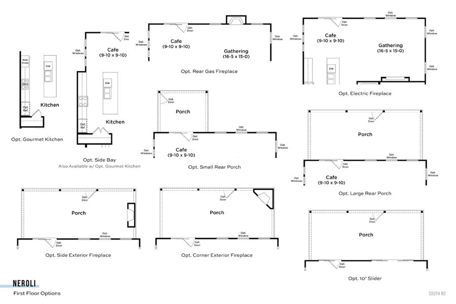 2D floor plan layout for the Neroli by DRB Homes in Spring Branch, Smyrna, TN (Image 4).