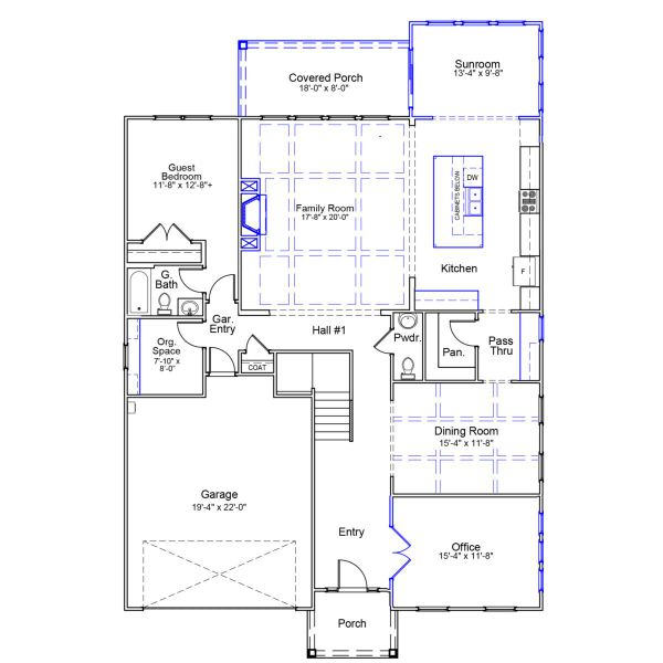 2D floor plan layout of this home in Hewing Farms, Summerville, SC (Image 3).