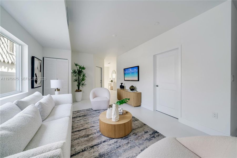 Furnished interior view inside a new home in , Miami (Image 11).