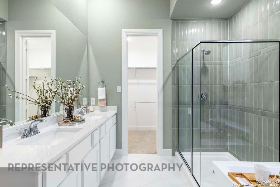 Furnished interior view inside a new home in Prominence, San Antonio (Image 38).