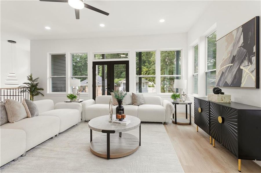 Furnished interior view inside a new home in , Atlanta (Image 7). Furnished interior view inside a new home in , Atlanta (Image 7).