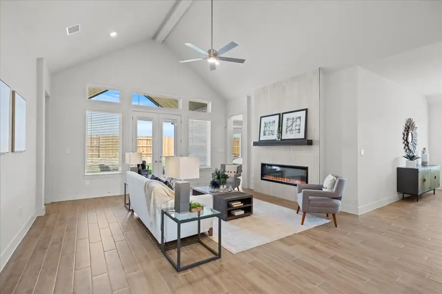 Furnished interior view inside a new home in Sunfield, Buda (Image 16). Furnished interior view inside a new home in Sunfield, Buda (Image 16).