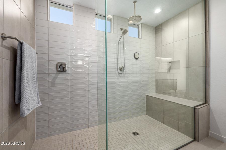 Oversized spa shower