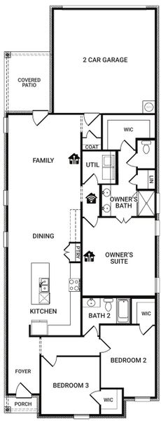 2D floor plan layout for the Concerto by Impression Homes in Redden Farms – Active Adult, Midlothian, TX (Image 3). 2D floor plan layout for the Concerto by Impression Homes in Redden Farms – Active Adult, Midlothian, TX (Image 3).