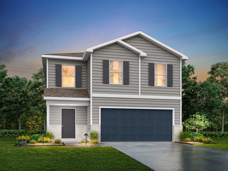 Representative exterior photo of a completed home built from the Big Bend by National HomeCorp in Waterside at Cedar Creek, Abilene, TX (Image 16). Representative exterior photo of a completed home built from the Big Bend by National HomeCorp in Waterside at Cedar Creek, Abilene, TX (Image 16).