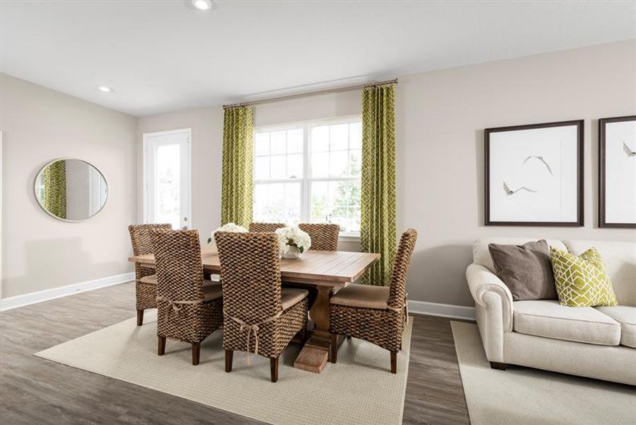 Representative furnished interior of a home built from the Biscayne by Ryan Homes in Cedar Landings Townhomes, Leesburg (Image 5). Representative furnished interior of a home built from the Biscayne by Ryan Homes in Cedar Landings Townhomes, Leesburg (Image 5).