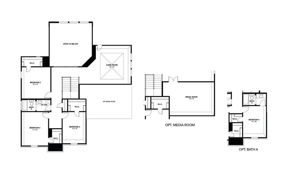 2D floor plan layout of this home in Sundance Cove, Crosby, TX (Image 3).