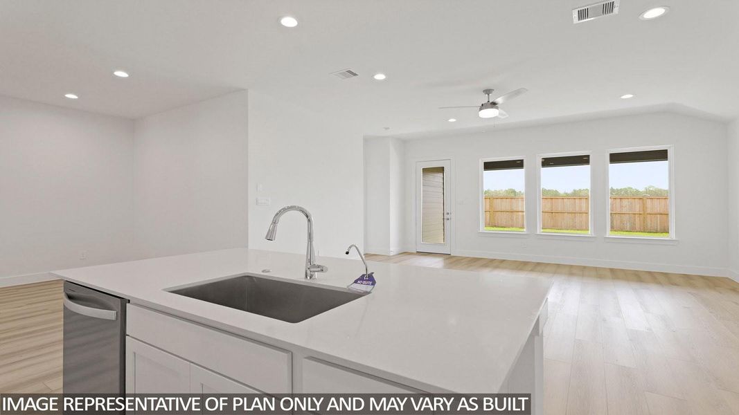 Furnished interior view inside a new home in Hills of Westlake, Conroe (Image 6).