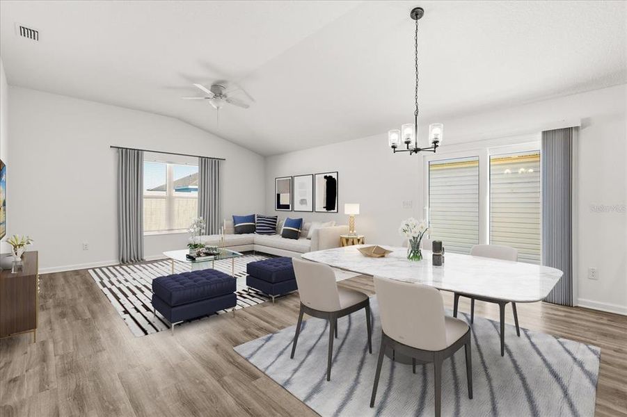 Furnished interior view inside a new home in , The Villages (Image 3).