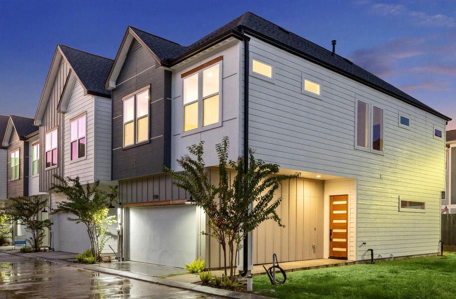 Front exterior of a new home in , Houston, TX, highlighting curb appeal (Image 30). Front exterior of a new home in , Houston, TX, highlighting curb appeal (Image 30).