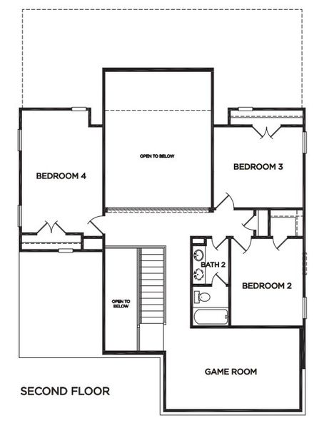 2D floor plan layout for the The Providence by McKinley Homes in River Ranch Meadows, Dayton, TX (Image 3).