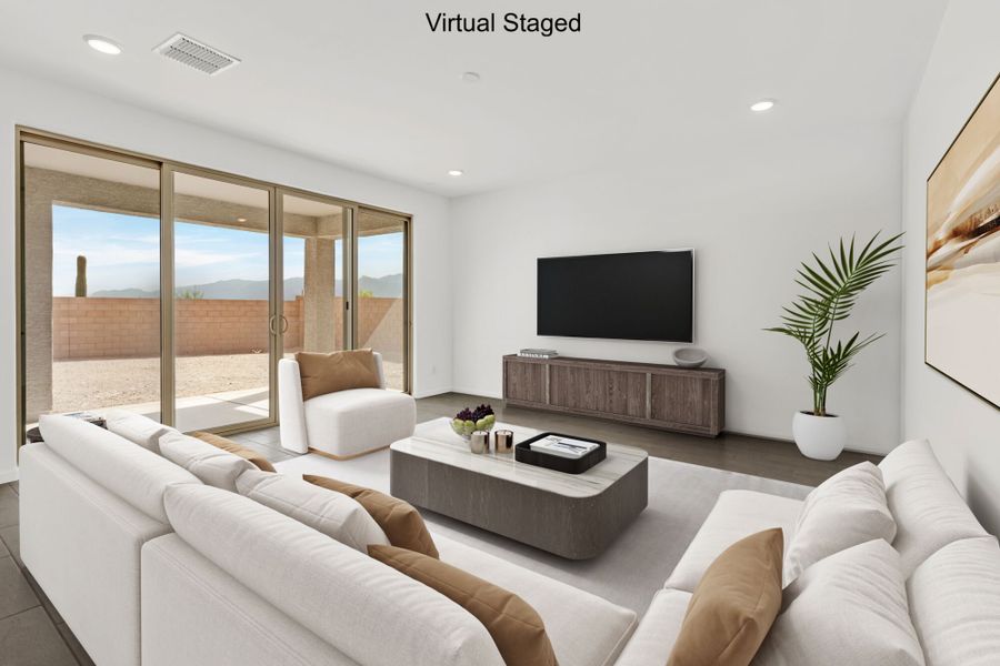 Furnished interior view inside a new home in Silverbell Ridge, Marana (Image 4). Furnished interior view inside a new home in Silverbell Ridge, Marana (Image 4).