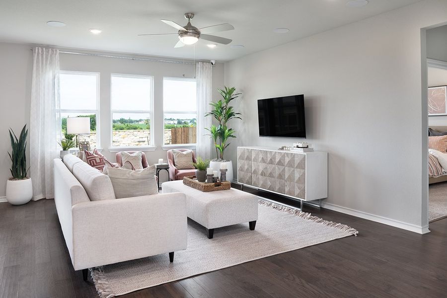 Representative furnished interior of a home built from the Lavaca by Taylor Morrison in Lisso, Pflugerville (Image 8).