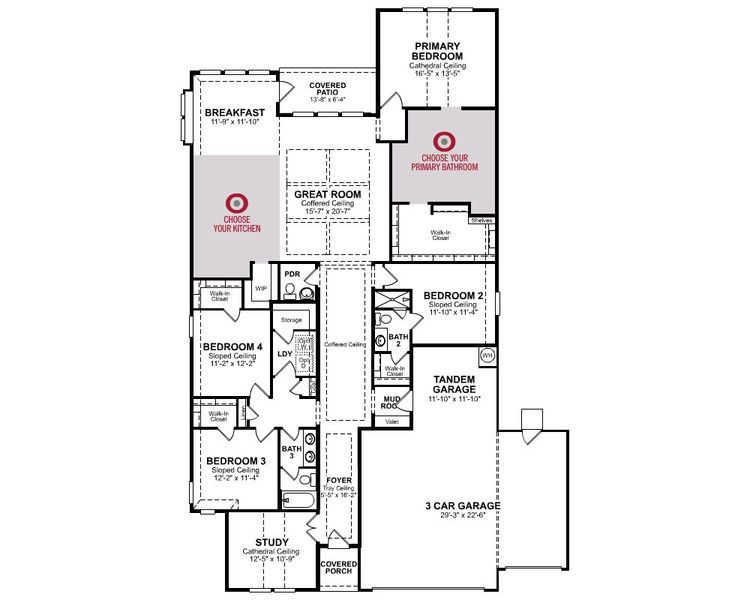 2D floor plan layout for the Langston by Beazer Homes in ARTAVIA, Conroe, TX (Image 3). 2D floor plan layout for the Langston by Beazer Homes in ARTAVIA, Conroe, TX (Image 3).