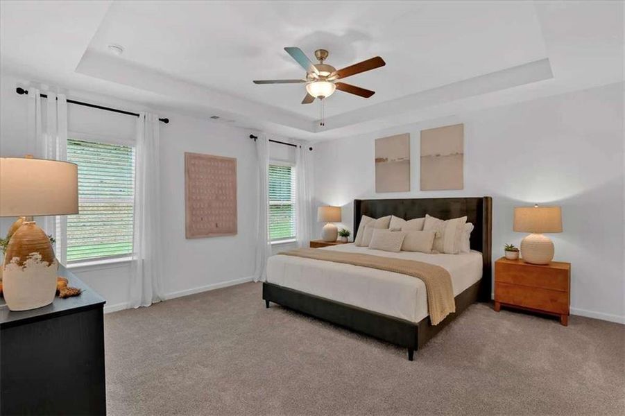 Furnished interior in a model home at The View at Groover's Lake in Lithia Springs (Image 33).