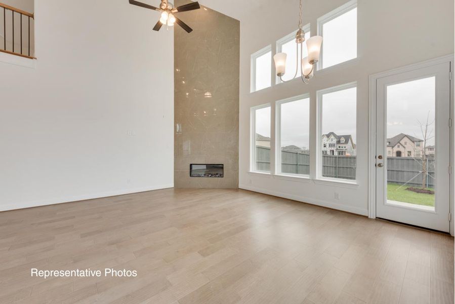 Representative unfurnished interior of a home built from the Royal Alexandria by Grand Homes in Edgewater, Fate (Image 17). Representative unfurnished interior of a home built from the Royal Alexandria by Grand Homes in Edgewater, Fate (Image 17).