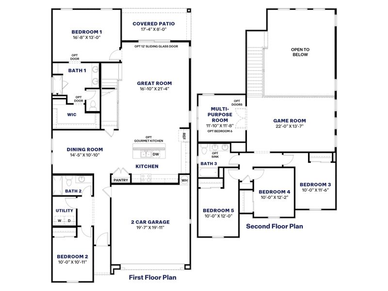 2D floor plan layout for the Stork by D.R. Horton in Apache Farms, Buckeye, AZ (Image 3). 2D floor plan layout for the Stork by D.R. Horton in Apache Farms, Buckeye, AZ (Image 3).