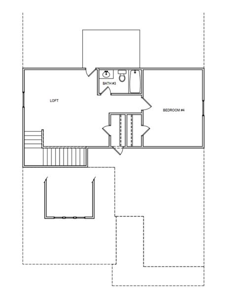 2D floor plan layout for the Hawthorne S by McGuinn Homes in Pine Street, Yemassee, SC (Image 4).