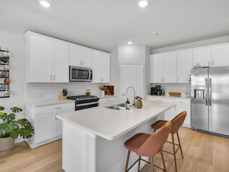 Furnished interior view inside a new home in Tesoro at Chisholm Trail Ranch, Crowley (Image 7).