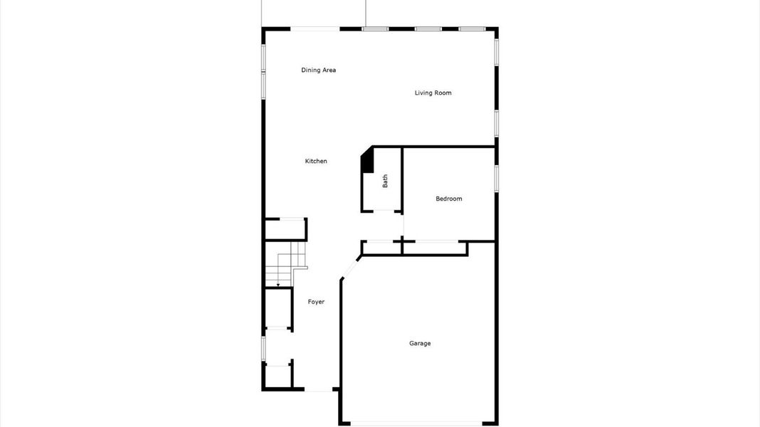 2D floor plan layout for the Neroli by DRB Homes in Ridgewood, Shelbyville, TN (Image 3).