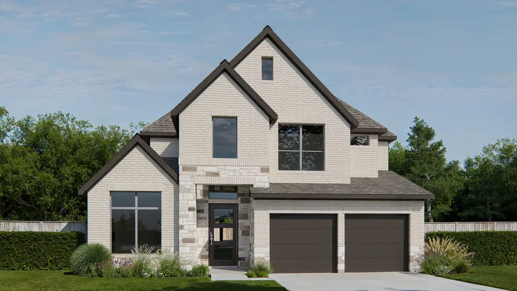 Representative exterior photo of a completed home built from the 2974W by Perry Homes in StoneCreek Estates, Rosenberg, TX (Image 3). Representative exterior photo of a completed home built from the 2974W by Perry Homes in StoneCreek Estates, Rosenberg, TX (Image 3).