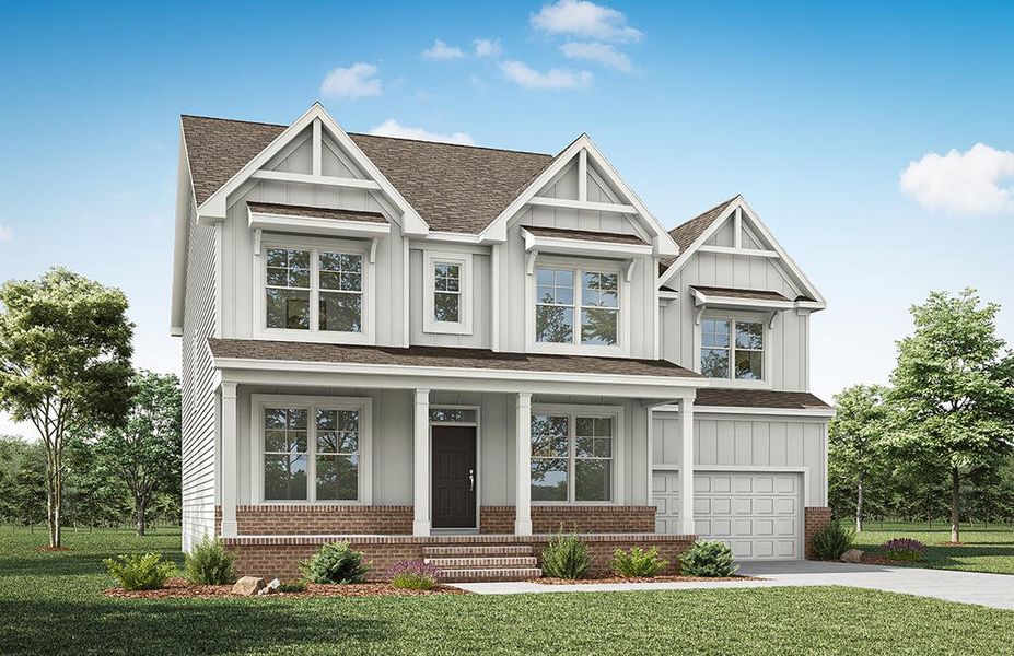 Representative exterior photo of a completed home built from the Colfax by Eastwood Homes in Hillcrest Grove, Wendell, NC (Image 13).