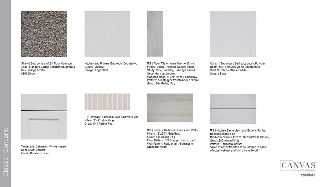 Sample of building materials used in homes in Colbert Landings, Palm Coast (Image 29).