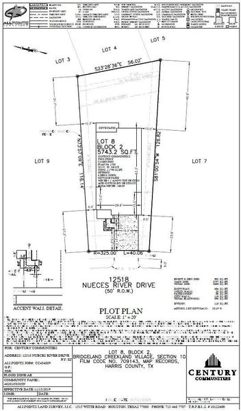 2D floor plan layout of this home in Creekland Village at Bridgeland, Cypress, TX (Image 6).