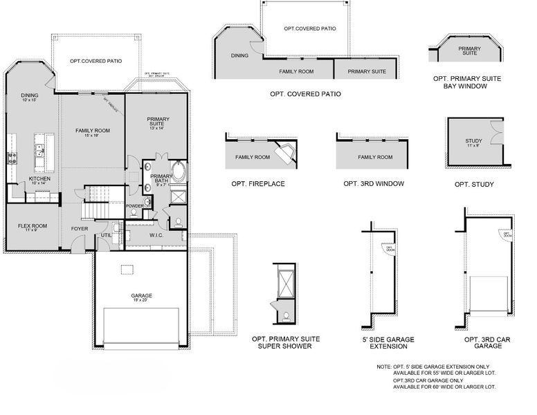 2D floor plan layout for the The Summit by Legend Homes in Bluestem, Brookshire, TX (Image 4).