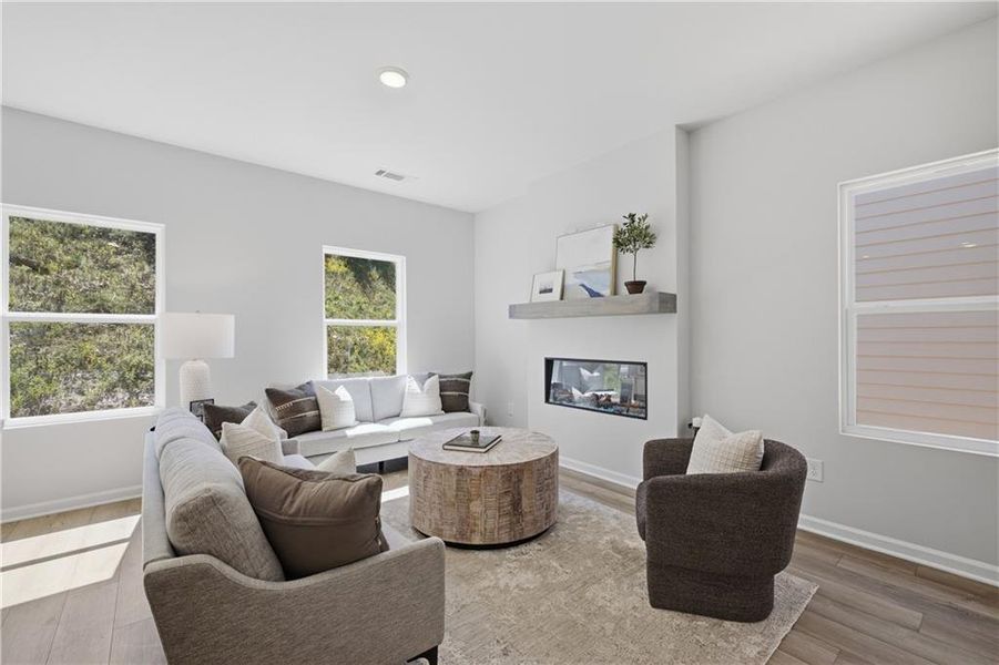 Furnished interior view inside a new home in The Bluffs, Canton (Image 9).