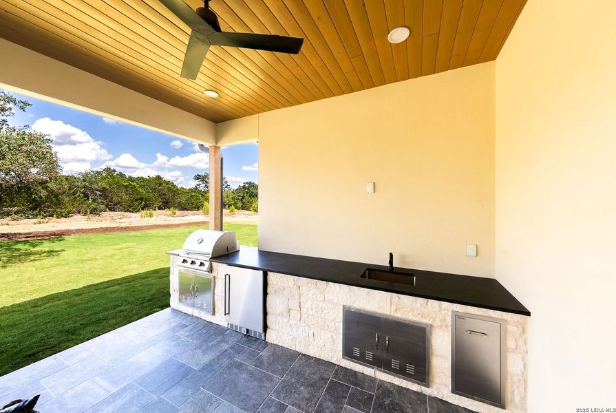 Exterior details and patio area of a home in , Boerne (Image 31).