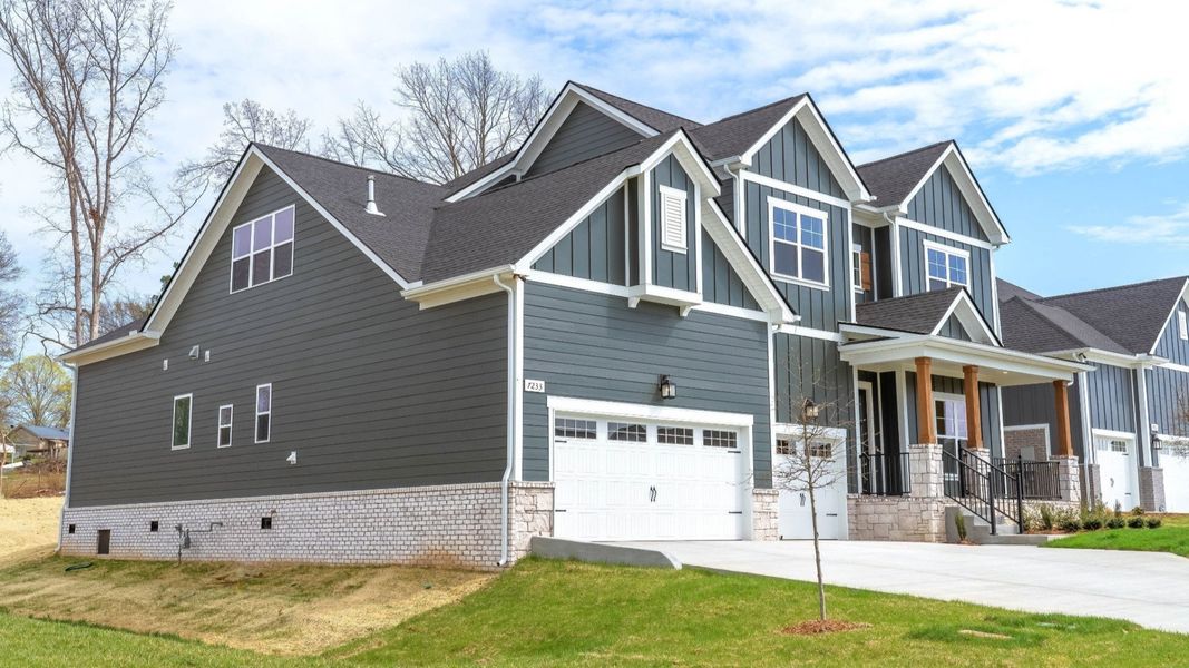 Front exterior of a new home in Richvale Estates, Fairview, TN, highlighting curb appeal (Image 22).