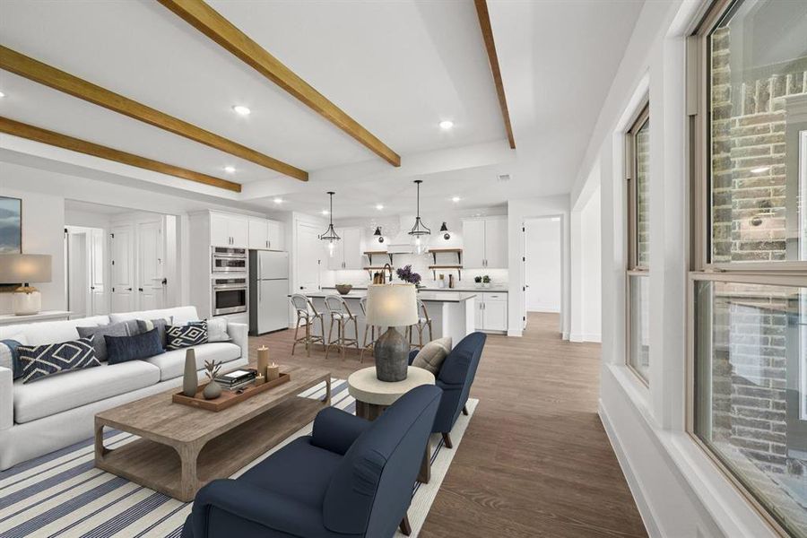 Furnished interior view inside a new home in Sterling Greene, Arlington (Image 8). Furnished interior view inside a new home in Sterling Greene, Arlington (Image 8).