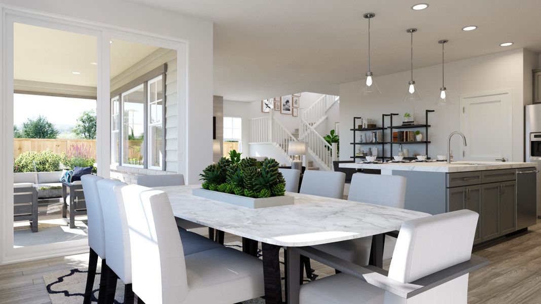 Representative furnished interior of a home built from the 3507 by Tri Pointe Homes in Sterling Ranch, Littleton (Image 6).