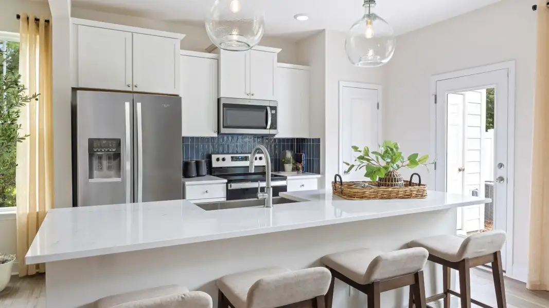 Furnished interior view inside a new home in North First Street Townes, Mebane (Image 33).