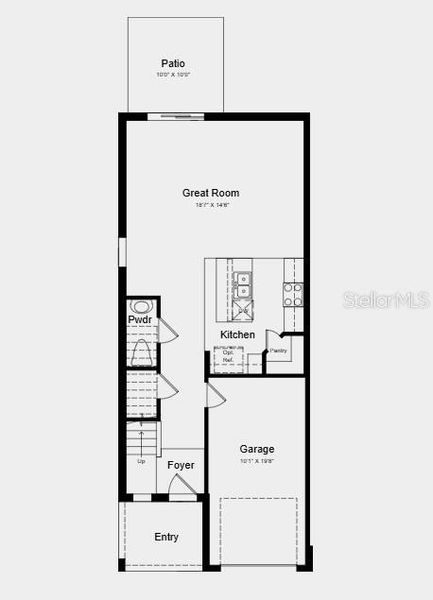 2D floor plan layout of this home in Waterstone, Groveland, FL (Image 3).