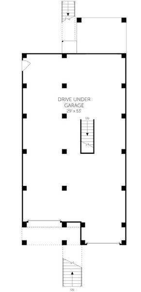 2D floor plan layout for the Branham - Single Family Homes by Dream Finders Homes in Miller's Crossing, Johns Island, SC (Image 7).