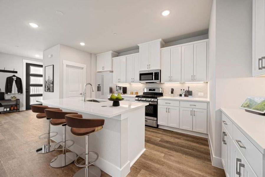 Furnished interior view inside a new home in Mosaic, Prosper (Image 12).