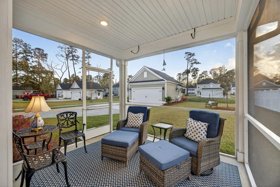Exterior details and patio area of a home in Pineland Village, Summerville (Image 37).