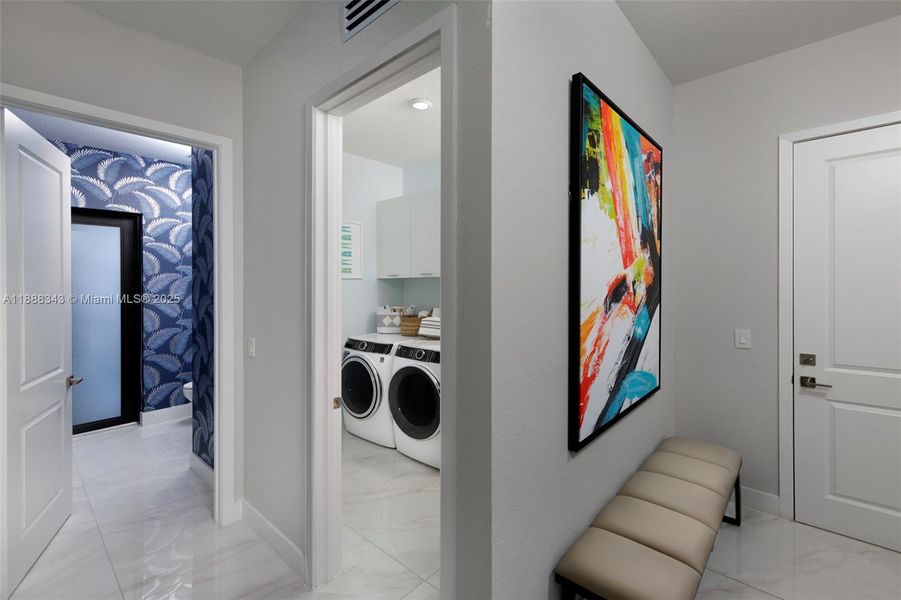 Furnished interior view inside a new home in , Miami (Image 11).