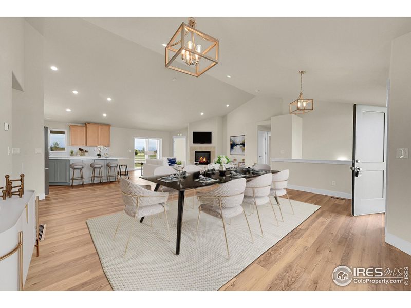 Virtually Staged Dining Area