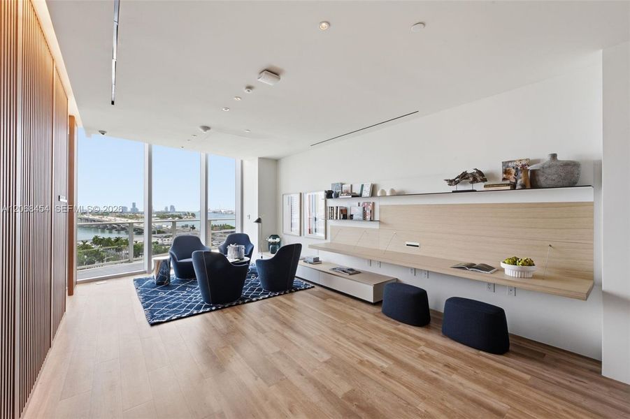 Furnished interior view inside a new home in , Miami (Image 18). Furnished interior view inside a new home in , Miami (Image 18).