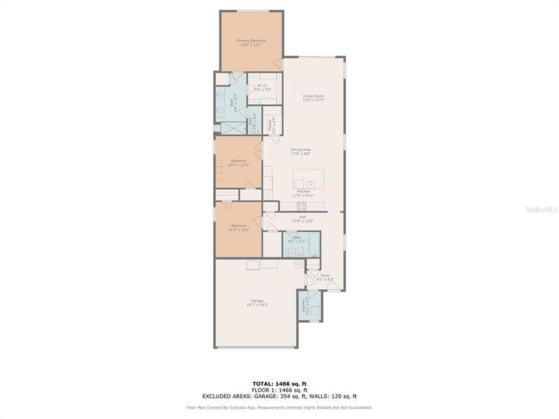 2D floor plan layout of this home in Ocala Preserve, Ocala, FL (Image 3).