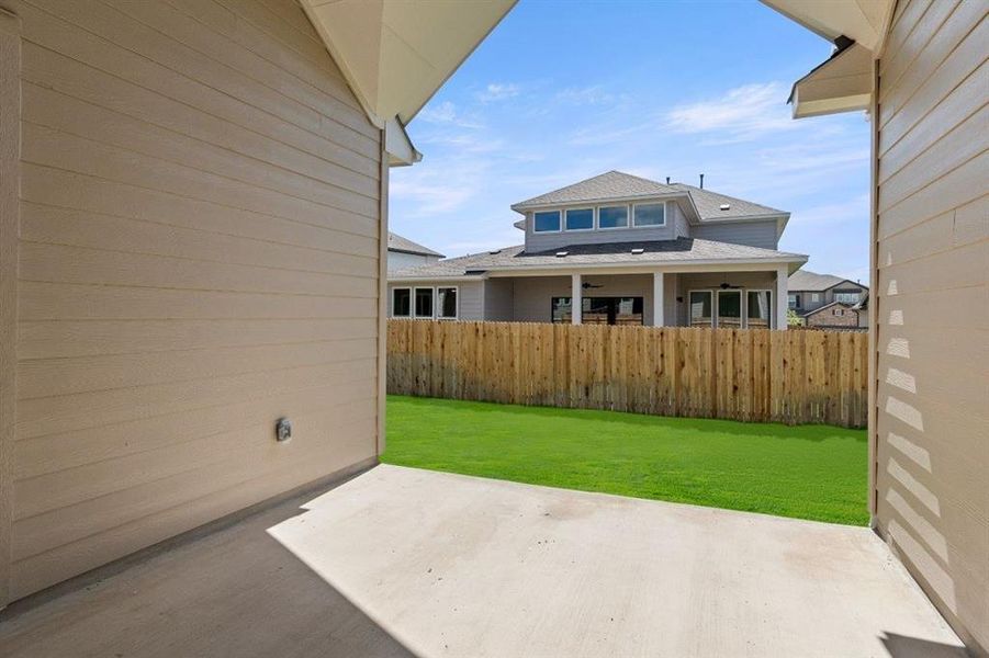 Large covered patio