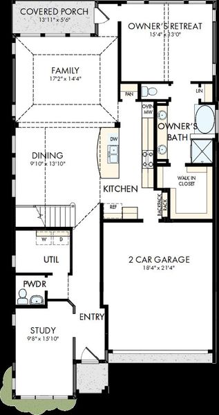 2D floor plan layout of this home in Landmark, Denton, TX (Image 2). 2D floor plan layout of this home in Landmark, Denton, TX (Image 2).