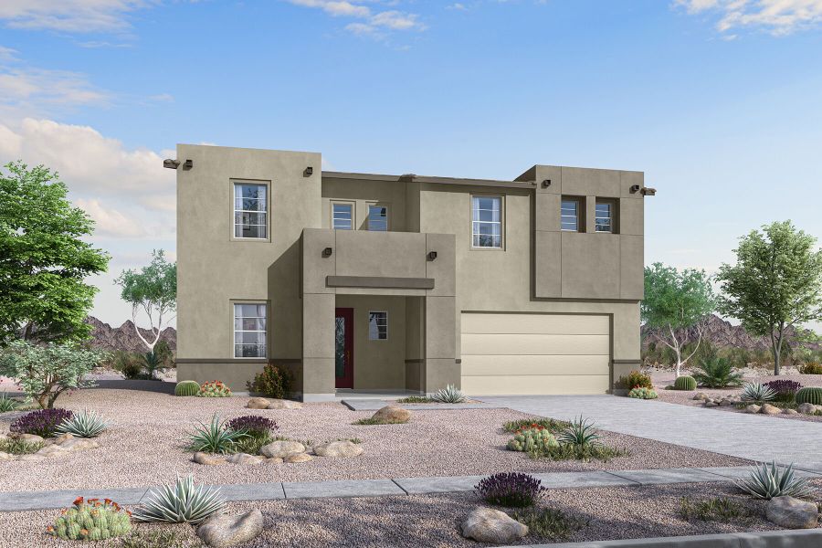 Representative exterior photo of a completed home built from the Revere by Mattamy Homes in Empire Pointe, Queen Creek, AZ (Image 1). Representative exterior photo of a completed home built from the Revere by Mattamy Homes in Empire Pointe, Queen Creek, AZ (Image 1).