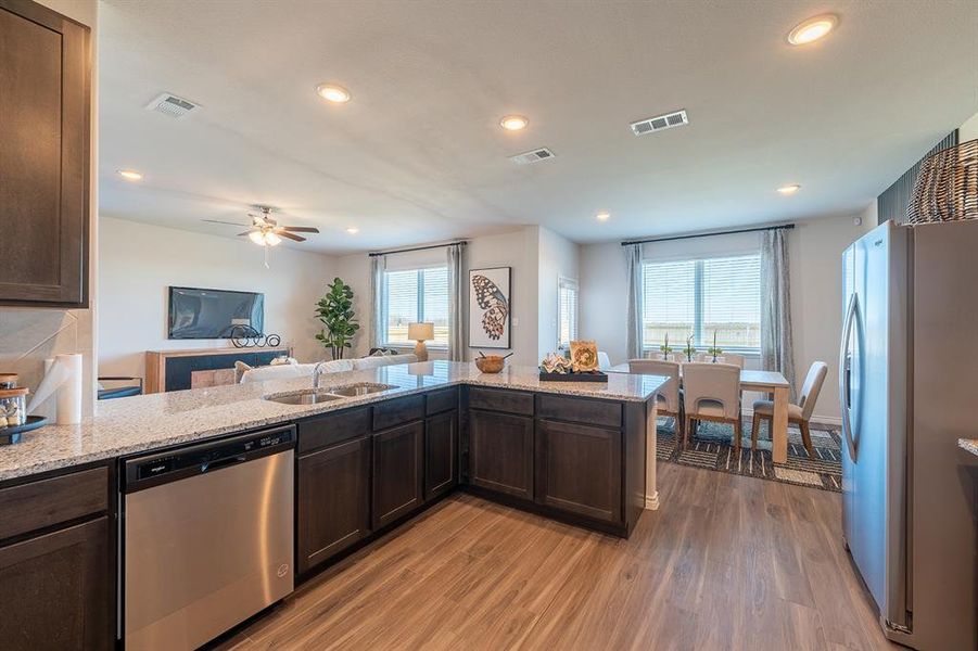 Furnished interior view inside a new home in Retreat at Fossil Creek, Fort Worth (Image 9).